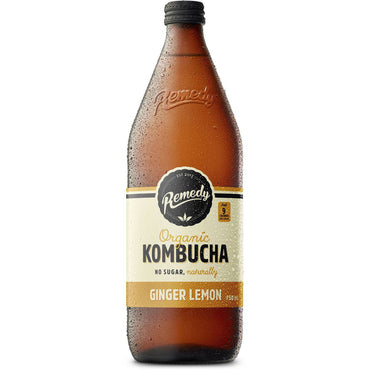 Ginger Lemon Kombucha (750mL)